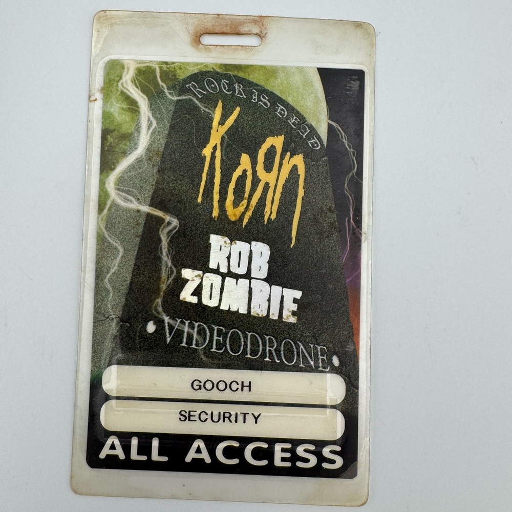 Korn Rock Is Dead Tour 1999 All Access Backstage Laminate Pass Rob Zombie - Picture 1 of 2